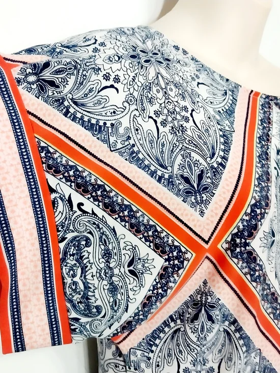 🔵BOGO FREE🔵 Sandra Darren Dress Paisley Loose Fit Sz 6 - Picture 2 of 5